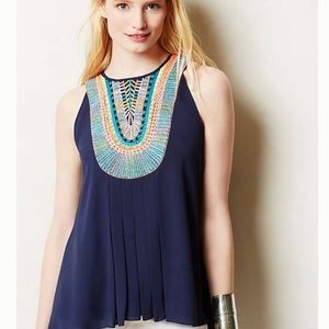 Anthropologie Embroidered Sleeveless Atoll…